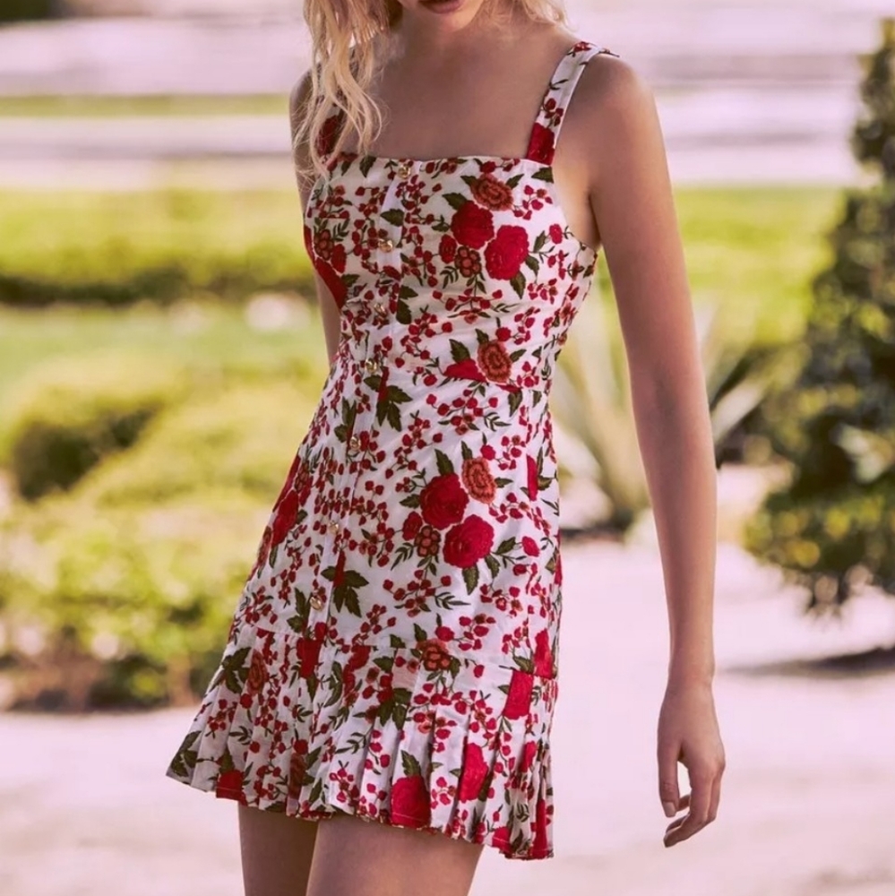 Alexis Rose Embroidered Melora Dress